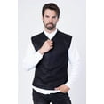 thumbnail image 4 of Barabas Men's Shiny Sleeveless Fisherman Knitted Sweater Vest WV201, 4 of 11