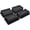 Black 4 Pack, variant on 6 Inch Heavy Duty Extra Wide Furniture Bed Risers for Sofa Table Desk Headboard Chair Support Rectangle Blocks 6000 lbs 8 Pack Brown