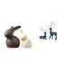 thumbnail image 1 of Juego De Estatuas De Conejo Y Reno De Cerámica, Elegantes Figuras De Porcelana Y Ciervo Para Decoración Del Hogar, Jardín, Pascua Y Oficina., 1 of 8