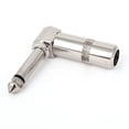 thumbnail image 1 of Unique Bargains 6.35mm Right Angle Double Core Male Guitar Audio Jack Plug Silver Tone, 1 of 2