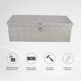 thumbnail image 3 of FGJQEFG Aluminum Tool Box, Silver, 14.5 lbs, Lockable, Automotive Cargo Box,13.00", 3 of 8