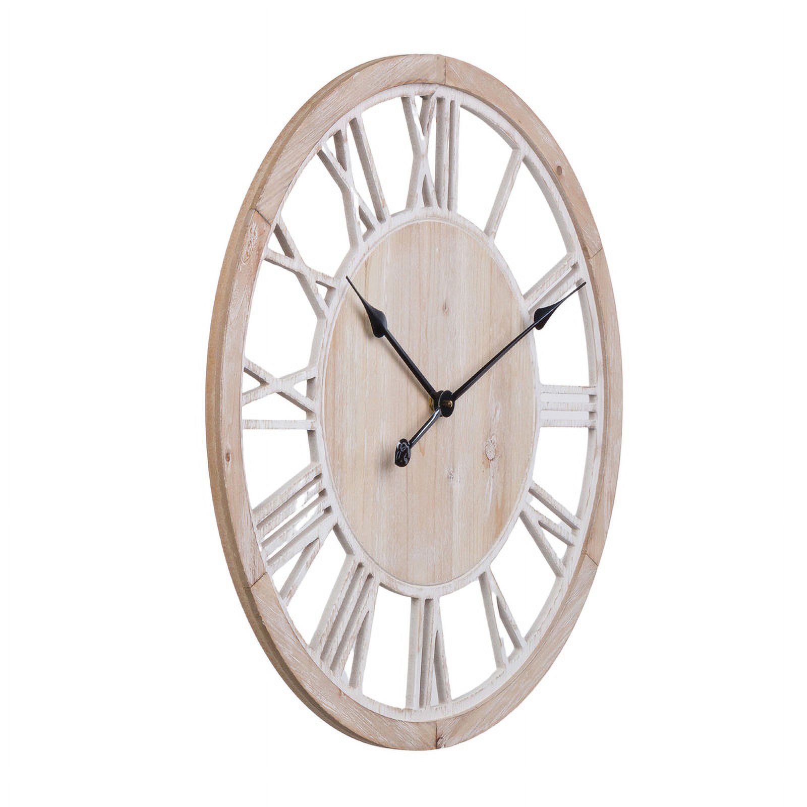 Seraphine Distressed Farmhouse Wooden Wall Clock