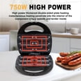 thumbnail image 7 of Corn Dog Waffle Maker,850W Hot Dog Waffle Machine with Non-stick Coating Plate, 6 Corn Dogs Maker Toaster ,Black, 7 of 7
