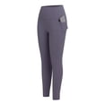 thumbnail image 5 of Riforla Womens Leggings No Awkwardness Line Seamless High Waisted Lift Exercise Fitness Yoga Pants for Women Dark Purple XL, 5 of 9
