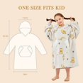 thumbnail image 3 of Wearable Blanket Hoodie for Kids, Sherpa Oversized Sweatshirt Blanket Flannel with Hood Pocket and Sleeves (Cat), 3 of 7