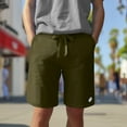 thumbnail image 3 of Dalix Ghost Embroidered Short Soft Fleece Relaxed Drawstring Fit Lounge Mens in Mil Green S Small, 3 of 5