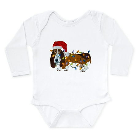 

CafePress - Basset Tangled In Christmas Lights Body Suit - Long Sleeve Infant Bodysuit
