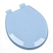 Plumbing Technologies 1F1R5-45 Premium Molded Round Wood Toilet Seat, Regency Blue