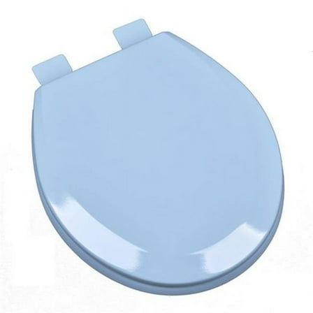 Plumbing Technologies 1F1R5-45 Premium Molded Round Wood Toilet Seat, Regency Blue