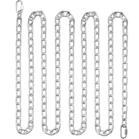 Heavy Duty Zinc Plated Chain 5/16 x 92 ft 1667 lb Capacity Galvanized Steel Towing Chain with Quick Links for Camping Pet and Vehicle Use