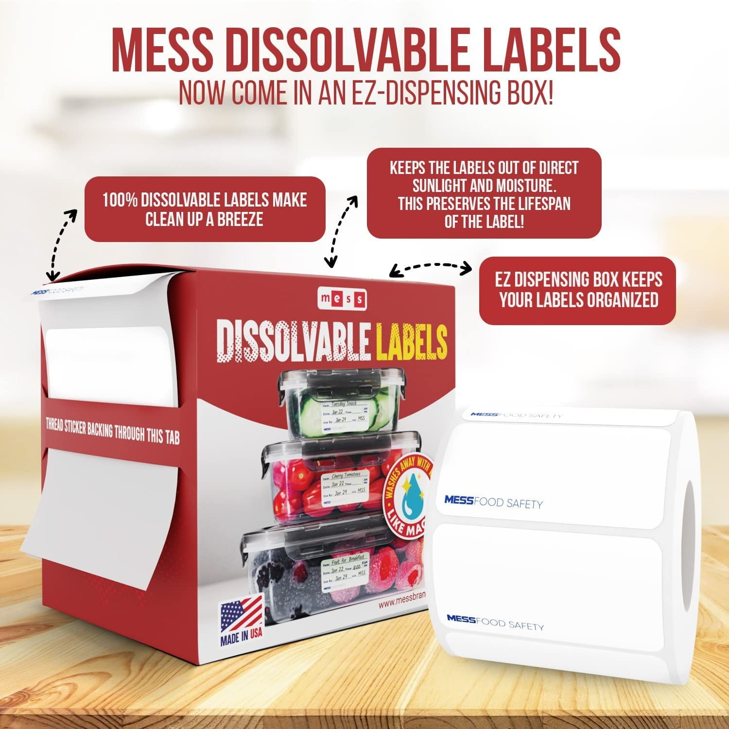 Dissolvable Food Labels Blank White, Canning, Freezer and More