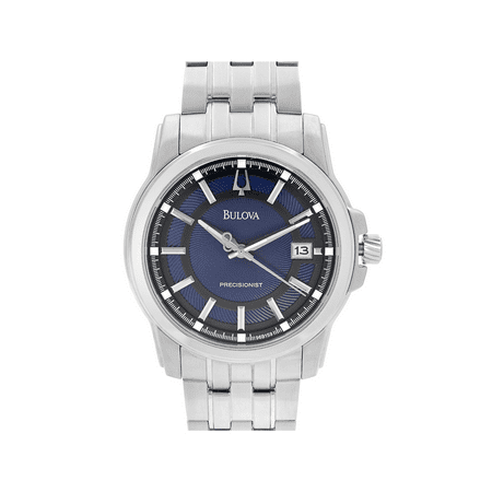 Mens Precisionist Analog Stainless Watch - Silver Bracelet - Purple Dial - 96B159