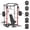 220LBS Red Home gym Package, variant on ALLVIATE Power Cage, 2000LBS Space Saving All-in-One Design, Cable Crossover and Dual Independent Pulley System, Heavy Duty Full Body Workout Cage with Complete Training Attachments for Home Gym