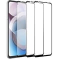 thumbnail image 1 of ccwonima 3 Pack Screen Protector For Moto ONE 5G ACE XT2113,Anti-Scratch 9H Hardness Full Coverage Silk Print Black Tempered Protective Film, 1 of 1