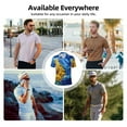 thumbnail image 6 of Daiia Whimsical Sunflowers Night Sky Pattern Men’s Polo Shirts,Solid Deck Shirt,Classic Fit, Breathable Cotton Polo for Casual and Sport Wear-XX-Large, 6 of 7