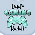 thumbnail image 4 of Inktastic Dad's Gaming Buddy Aqua Controller Boys or Girls Baby Bib, 4 of 4