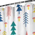 thumbnail image 3 of Shower Curtain for Bathroom Holiday Xmas Forest Rustic Colorful Shower Curtains Waterproof Funny Bath Curtain Hooks Included,72x72Inch, 3 of 5