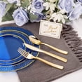 thumbnail image 2 of 150PCS Clear Black Plastic Plates - Gold Party Plates - Black and Gold Dinnerware Set Include: 50 Plate, 25Cups, 25Forks, 25Knives, 25Spoons for New Year & Party & Father's Day, 2 of 6