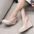 thumbnail image 3 of Mostsola Wedge Sandals Espadrilles for Women Closed Toe Slingback Buckle Strap Casual Summer Shoes, 3 of 7