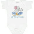 thumbnail image 3 of Inktastic My Titi Loves Me Cute Elephants Clouds Moon and Stars Boys or Girls Baby Bodysuit, 3 of 5