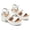 White, variant on Bocca Women's Sandals Adjustable Straps Platform Slingback, 3Inch Mid Heel Thick Open Toe, Brown, 8M