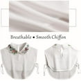 thumbnail image 5 of CAILDANL Lace Chiffon Detachable Blouse False Collar Embroidery Flower Fake Half Shirt Collar for Women, 5 of 7
