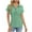 Green, variant on Women's New Summer Solid Color Collar Knitted Short Sleeved Top with Pockets T-Shirts Cute Tunic Tops Basic Tees Blouses Business Work Tee Top,Black,L