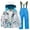 06Blue, variant on Kids Ski Jacket And Pants 2 Pcs Set Winter Windproof Water Resistant Padded Snow Suits Fashion Printed Snowboarding Rain Coats