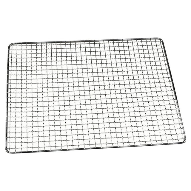 Barbecue Grille Anti-Humidité Lavable Portable Anti-Rouille Plaqué Zinc Camping Acier Inoxydable Anti-Humidité BBQ Randonnée BBQ Pique-Nique Grille Outil 50x38cm