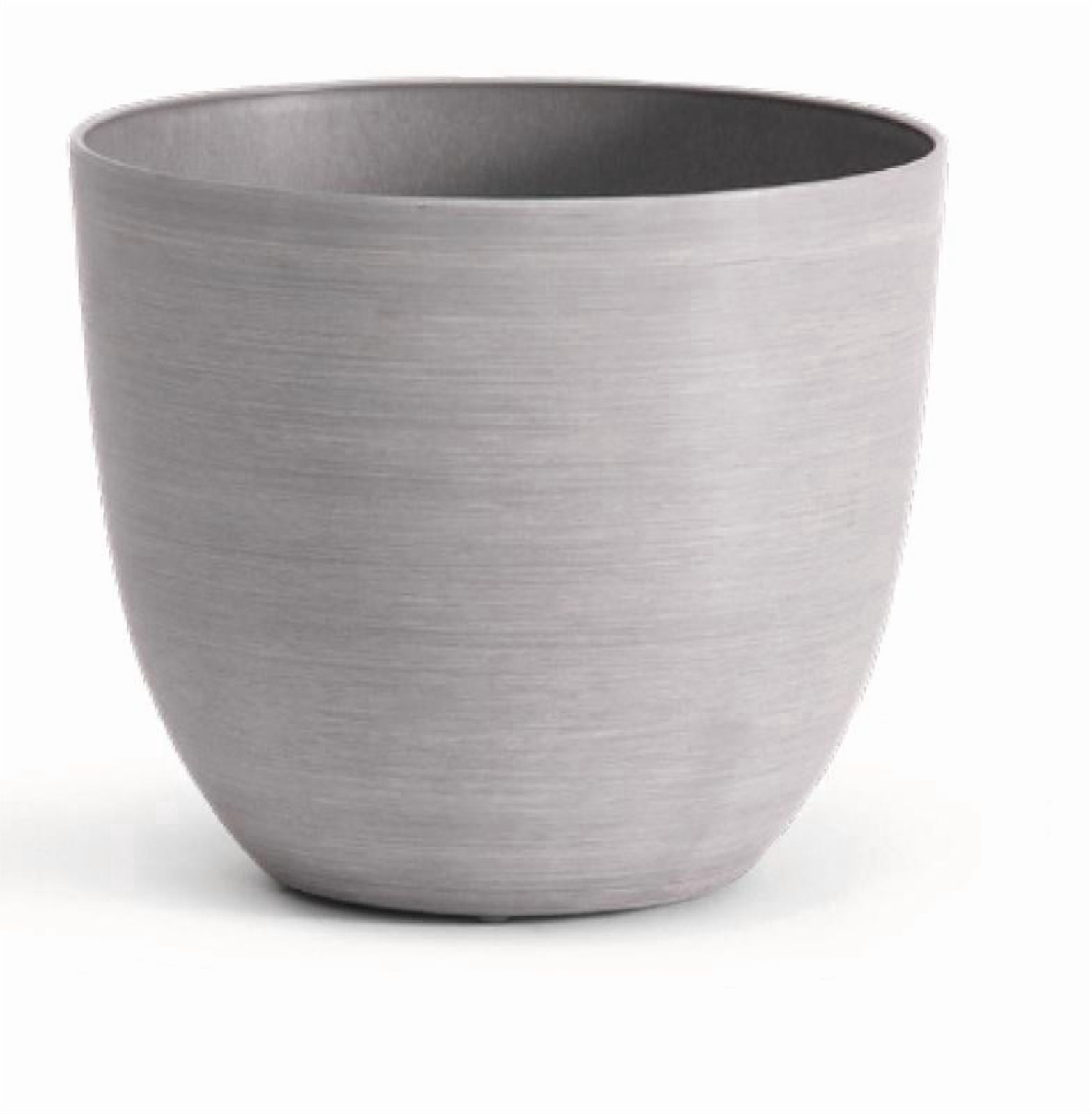 Root & Vessel Bola Round Planters, Brushed Gray, 7"