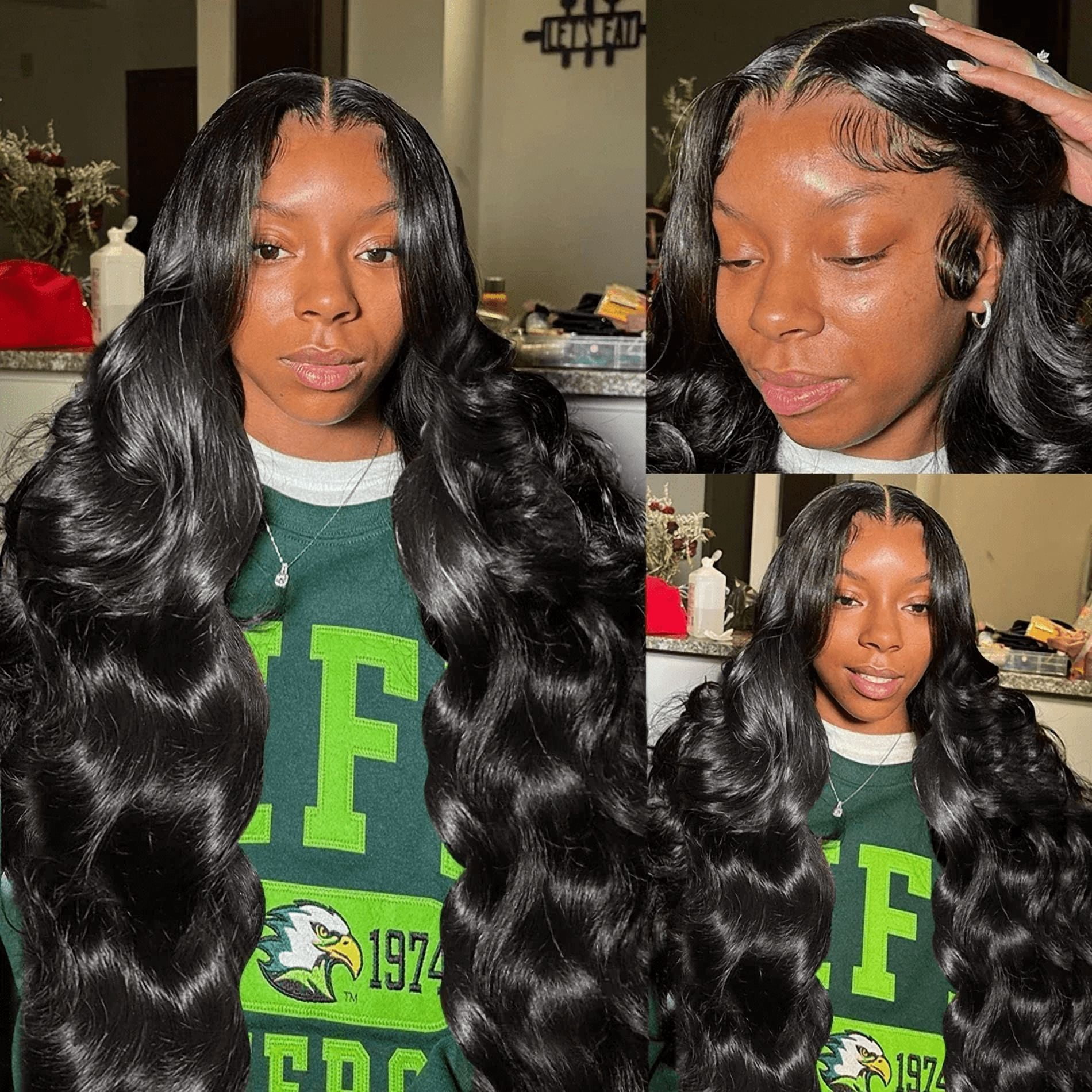 Body Wave Lace Front Wigs Human Hair 200 Density Brazilian Virgin Real Human Hair Wigs For Women Pre Plucked 13x6 HD Transparent Lace Frontal Human Hair Wigs With Baby Hair Natural Hairline 26inch