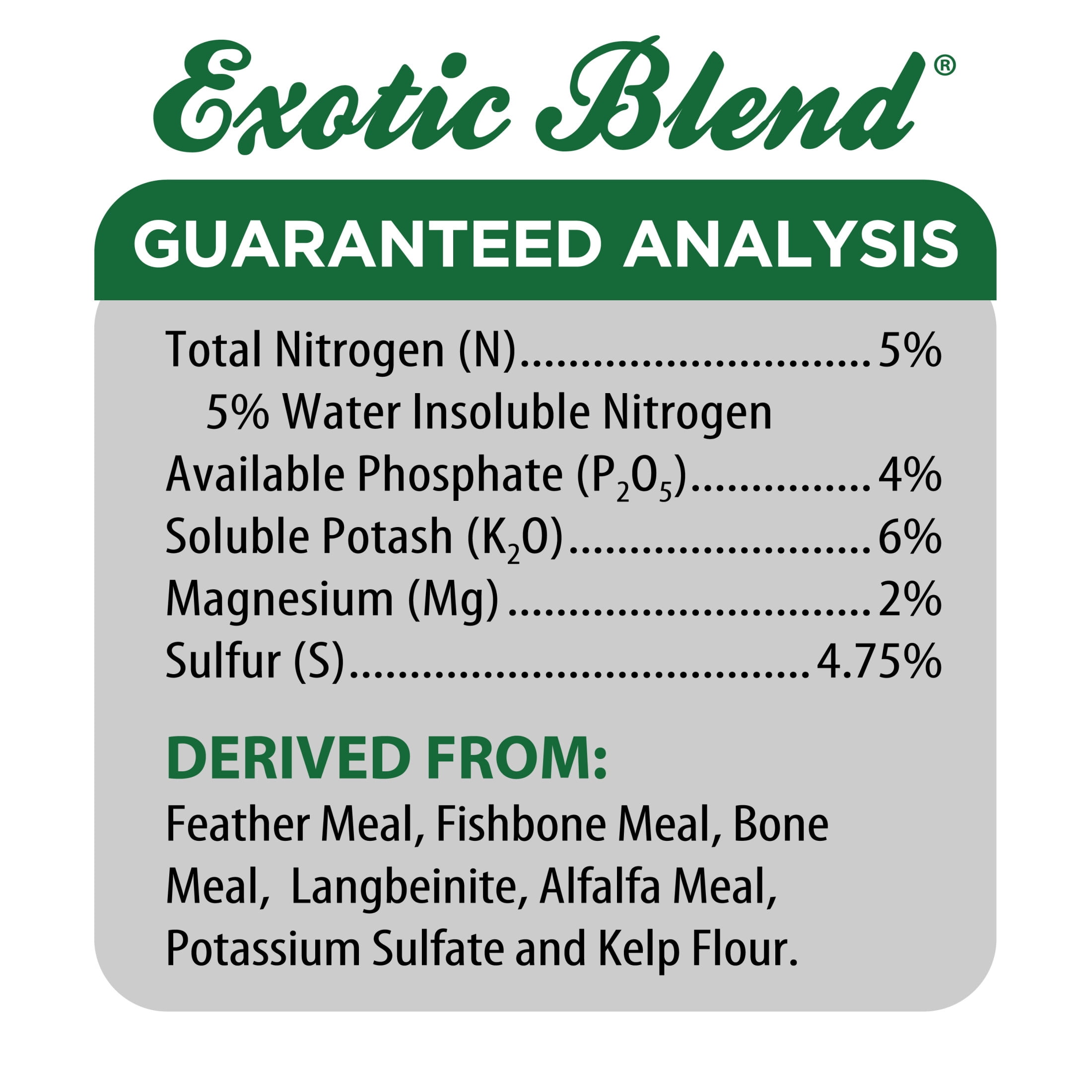 Dr. Earth Exotic Blend Palm & Tropical Fertilizer 6-4-6 4lb