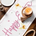 thumbnail image 3 of Easter Bunny Table Runner 36 Inches, Cute Rabbits Spring Daisy Flowers Butterfly Bed Runner Dresser Scarves Tabletop for Indoor Outdoor Parties/Ceremony/Banquet, 13"x 36", 3 of 8