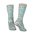 thumbnail image 3 of Goofa Cute Corgi Head Printed Men's Crew Socks, Soft Durable Breathable Moisture-Wicking with Odor Control Cotton socks, 3 of 9