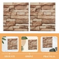 thumbnail image 3 of Soimiss 10Pcs Sticky Tiles For Bathroom Faux Brick Wallpaper Light Brown XPE Foaming Wall Decoration For Homeowners, 3 of 8
