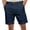 #0364-Navy, variant on Solid Twill Cuffed Chino Shorts Button Waist Straight Fit Five Inch Casual Bottoms For Outdoor Daily Wearing Dark Gray S Gift