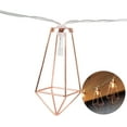 thumbnail image 2 of Copper Geometric LED Fairy Lights - Powered | LEDs Warm White | Rose Gold Pyramid Shape, 2 of 7