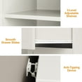 thumbnail image 5 of RoyalCraft 59” Makeup Vanity Desk, White Vanity Dresser Combo, Modern Corner Makeup Table with 3 Drawer & 1 Door, Wood Dressing Table for Women Girlfriend, Vanity for Bedroom (Without Mirror), 5 of 7