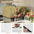 thumbnail image 6 of TSOVTHRID Rooster Chicken Flower Print Countertop Microwave Cover Stain-Resistant Convection Oven Cover Dust-Proof Toaster Oven Protector for Home Decor, 20.9"W x 15.7"D x 12.4"H, L, 6 of 7