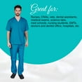 thumbnail image 2 of ACTIVE UNIFORMS Men Scrub Set Medical Scrub Top and Pants (Water Blue, X-Large), 2 of 6