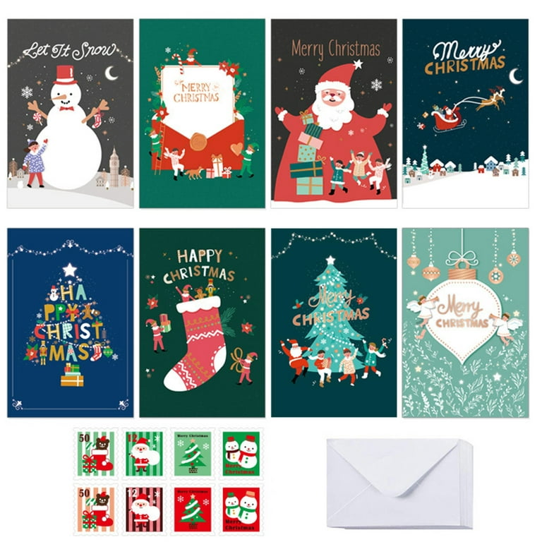 ZOYWEEZOY 12 Packs Snowman Santa Claus Diamond Art Christmas Cards,  Christmas Day Greeting Cards with Envelop, 5.9×5.9 Diamond Painting  Greeting