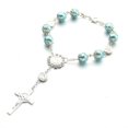thumbnail image 1 of Pulsera de perlas de imitación para recuerdos de bautizo, recuerdos religiosos, bodas, fiestas, 1 of 5