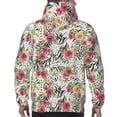 thumbnail image 7 of Kdxio Roses Mixed Zebra Print Mens Casual Hooded Collar Drawstring Hoodies Pullover Sweatshirts Casual Long Sleeve Shirts-4X-Large, 7 of 7