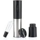 thumbnail image 1 of Abridor de vino eléctrico, abridor de botellas de vino recargable, set de regalo, sacacorchos automático, abridor de vino electrónico, color negro plateado., 1 of 5