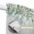 thumbnail image 4 of St. Patrick's Swag Curtains for Kitchen/Bedroom/Living Room, Luck Shamrock Eucalyptus Leaves Flowers Blue Scalloped Curtains 63 Inch Long, Window Swag Topper Curtains Valances 2 Panels Set 36"x63", 4 of 8