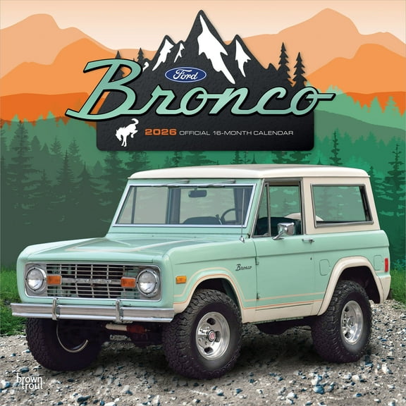 Ford Bronco OFFICIAL | 2026 12x24" (Hanging) Square Wall Calendar | BrownTrout