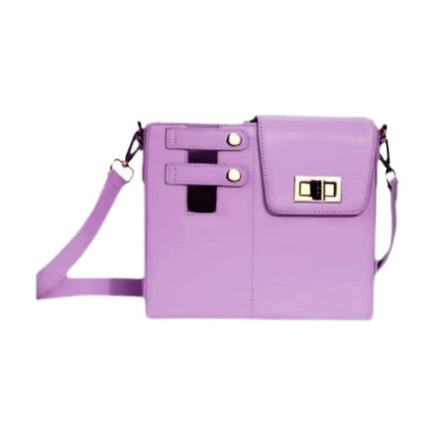 Bolsa de almacenamiento tipo bandolera para tazas de agua para mujer, bolso de mano para acampar, ir de compras y hacer senderismo Púrpura