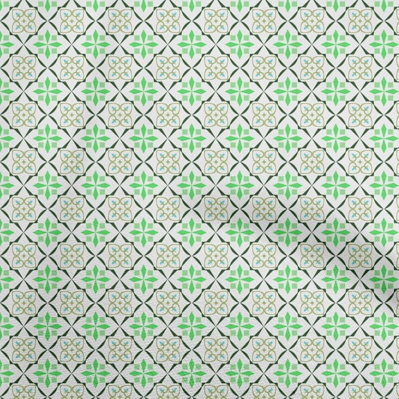 oneOone Velvet Green Fabric Arabic Moroccan Diy Clothing Quilting Fabric Print Fabric By Yard 58 Inch Wide