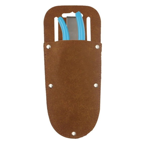Leather Holster, Heavy-duty Leather Tool Belt Accessory for Garden Scissors, Protective Case with Classic Fashionable Design, Compatible with Most Pruners (PU Leather)