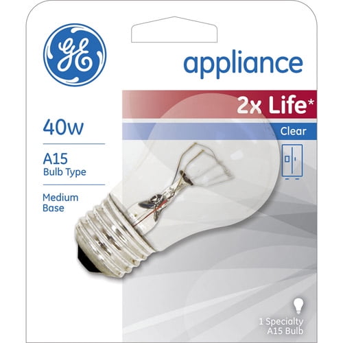 GE Appliance Incandescent Light Bulb, 40 Watt, A15 Light Bulb, 1pk